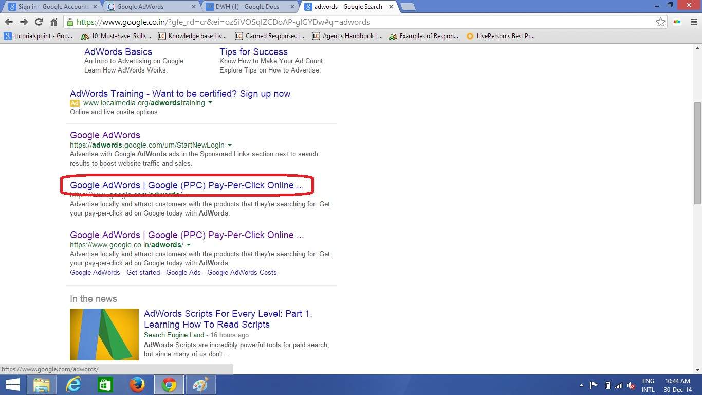 sem adwords